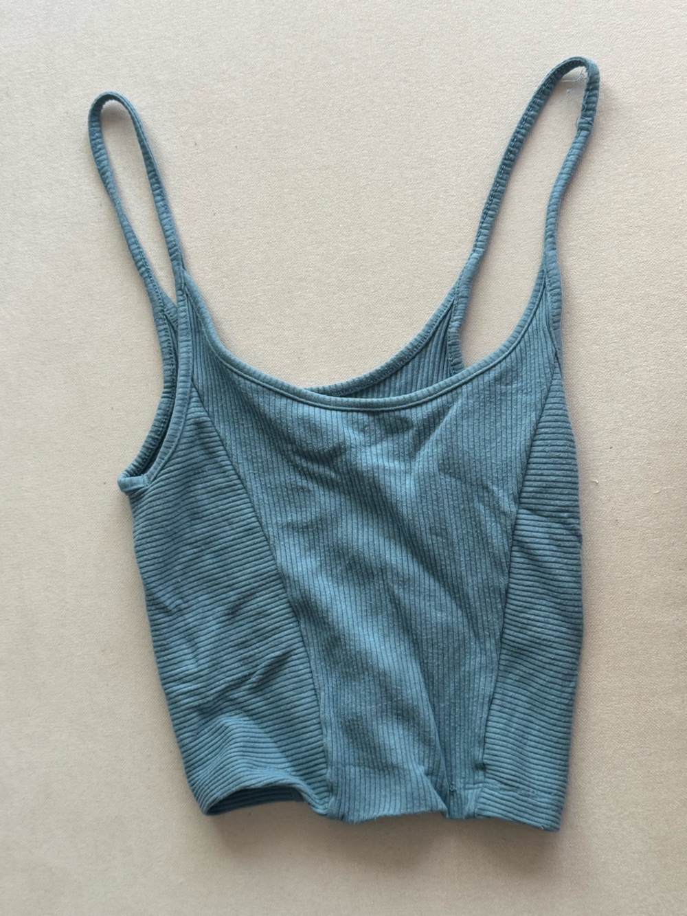 UO Ribbed Blue Tank Top